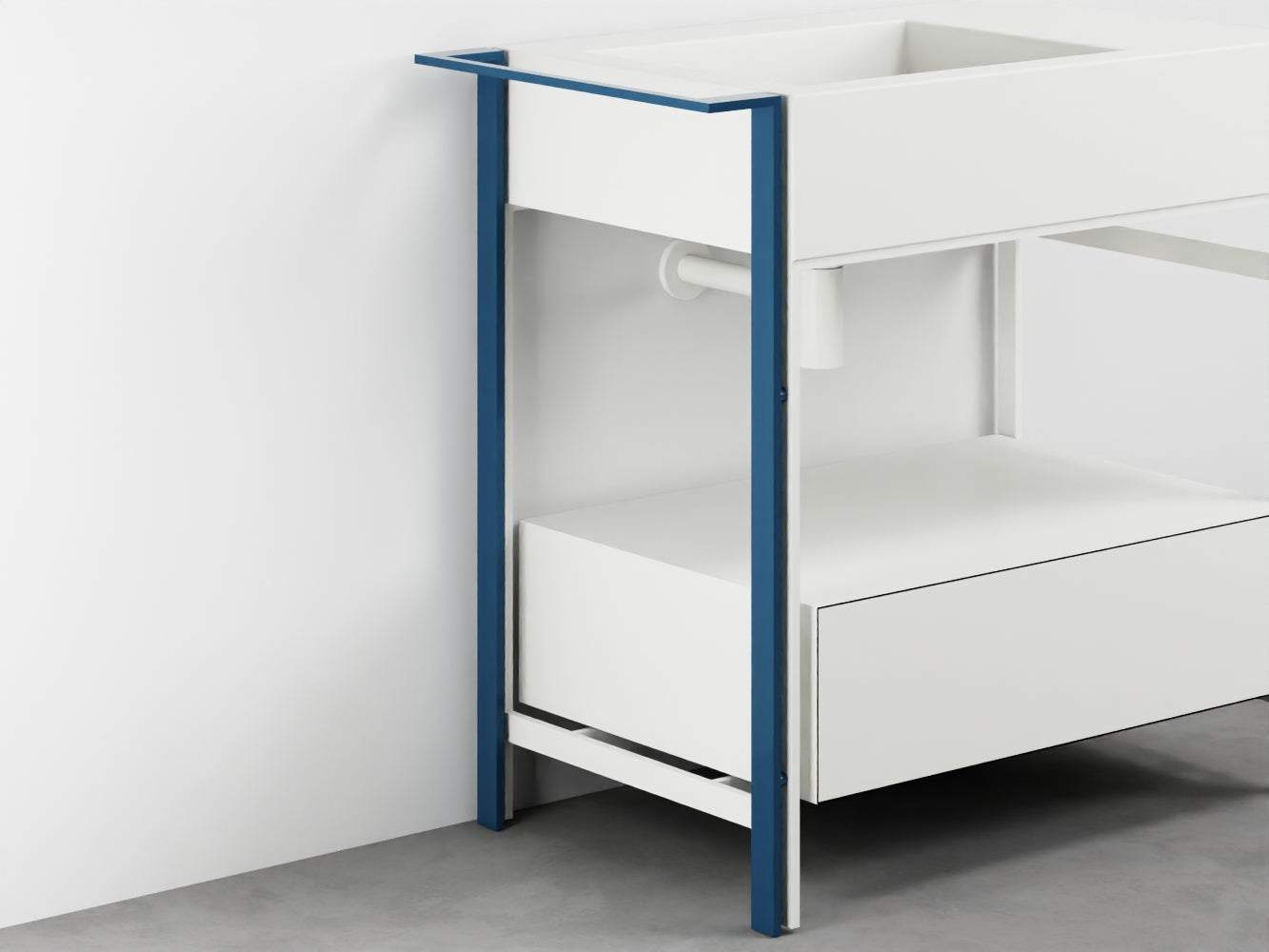 # PORTASCIUGAMANI LATERALE NARCISO - CIELO complemento d'arredo elegante per bagno