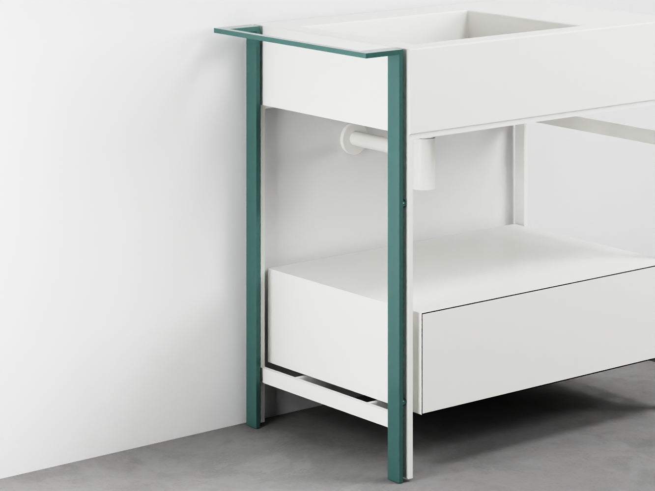 # PORTASCIUGAMANI LATERALE NARCISO - CIELO complemento d'arredo elegante per bagno