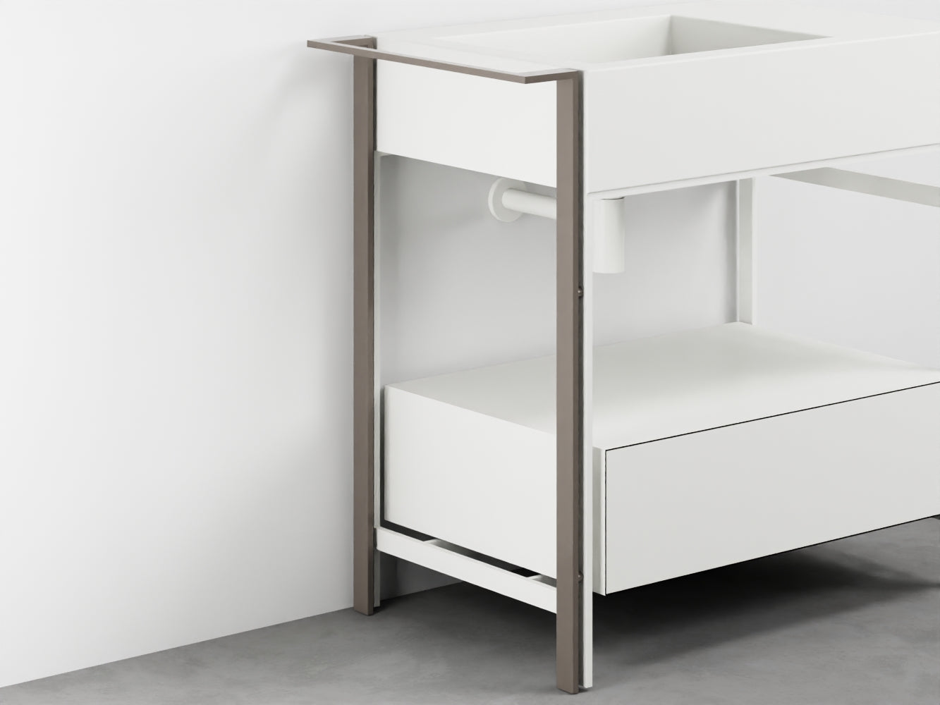 # PORTASCIUGAMANI LATERALE NARCISO - CIELO complemento d'arredo elegante per bagno