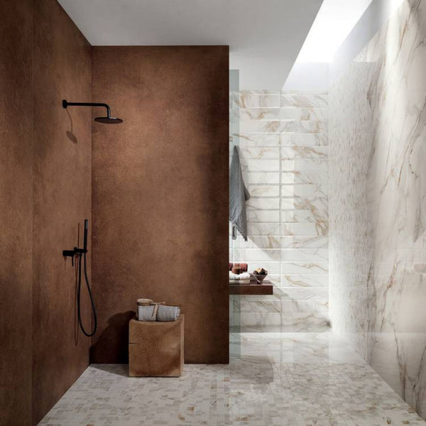 # ROMA GOLD - FAP CERAMICHE esalta la ricchezza cromatica e materica dei wall tiles e ne semplifica la posa