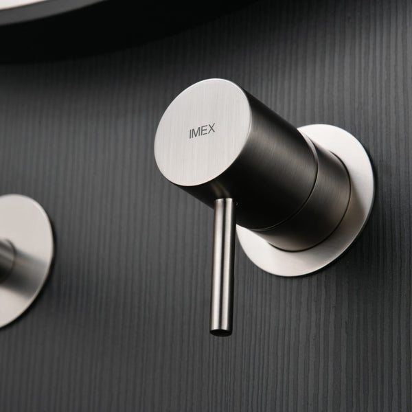 # RUBINETTO LAVABO MONOCOMANDO DA INCASSO MONZA - IMEX in nichel spazzolato