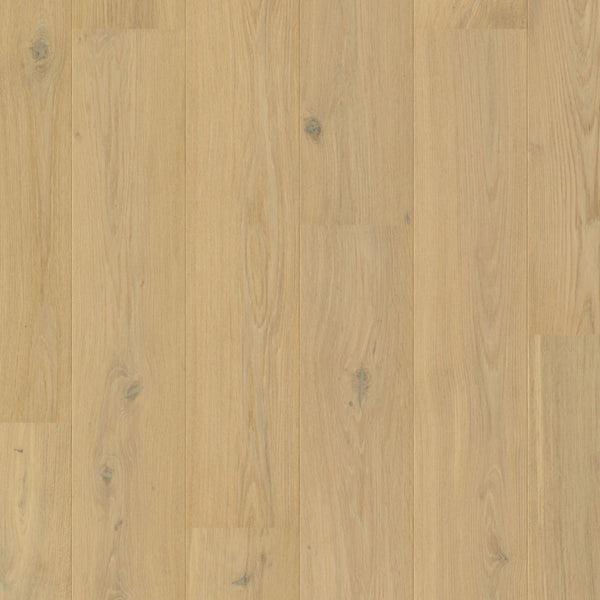 Pavimento in PARQUET CASCADA ROVERE BIANCO PERLA EXTRA OPACO QUICK-STEP effetto legno crea ambienti luminosi e raffinati senza riflessi eccessivi