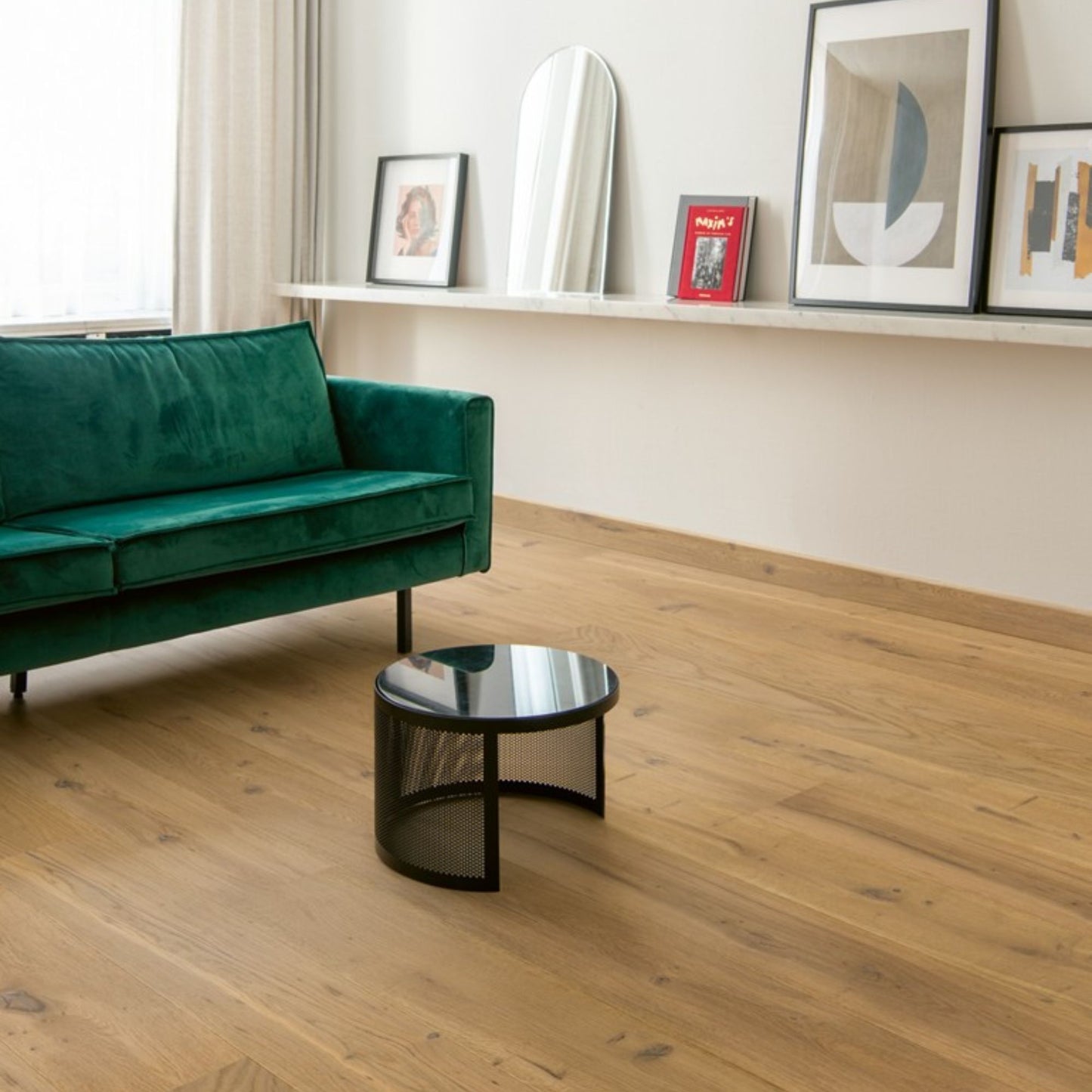 Pavimento in PARQUET CASCADA ROVERE DEL DESERTO EXTRA OPACO QUICK-STEP effetto legno finitura laccata extra opaca e tecnologia Wood for Life anti-umidità