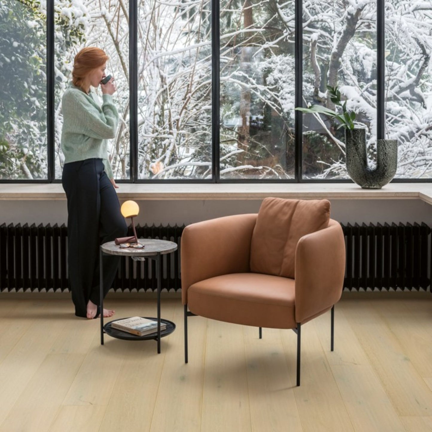 Pavimento in PARQUET CALA ROVERE DELLA TUNDRA EXTRA OPACO QUICK-STEP effetto legno finitura extra opaca riduce la visibilità di micrograffi e impronte