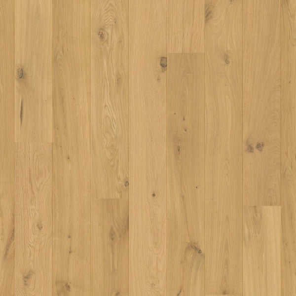 Pavimento in PARQUET AMATO ROVERE PURO EXTRA OPACO QUICK-STEP effetto legno pensata per integrarsi in contesti residenziali luminosi