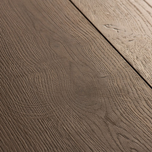 Pavimento in Laminato CAPTURE ROVERE SPAZZOLATO MARRONE QUICK-STEP sistema Uniclic e compatibile con riscaldamento a pavimento