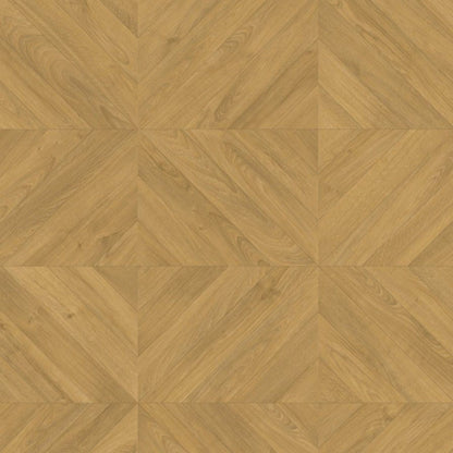 Pavimento in Laminato IMPRESSIVE PATTERNS ROVERE SPINA NATURALE QUICK-STEP posa geometrica, impermeabilità totale, resistenza ai graffi e compatibilità con riscaldamento a pavimento