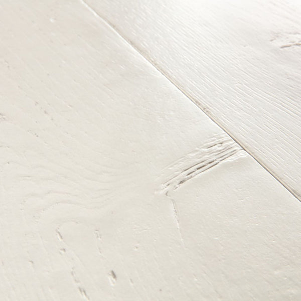 Pavimento in Laminato CAPTURE ROVERE TINTO BIANCO QUICK-STEP con tecnologia Scratch Guard, 100% impermeabile, posa Uniclic