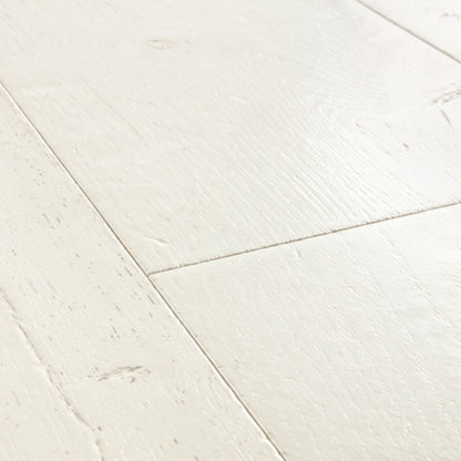 Pavimento in Laminato CAPTURE ROVERE TINTO BIANCO QUICK-STEP con tecnologia Scratch Guard, 100% impermeabile, posa Uniclic
