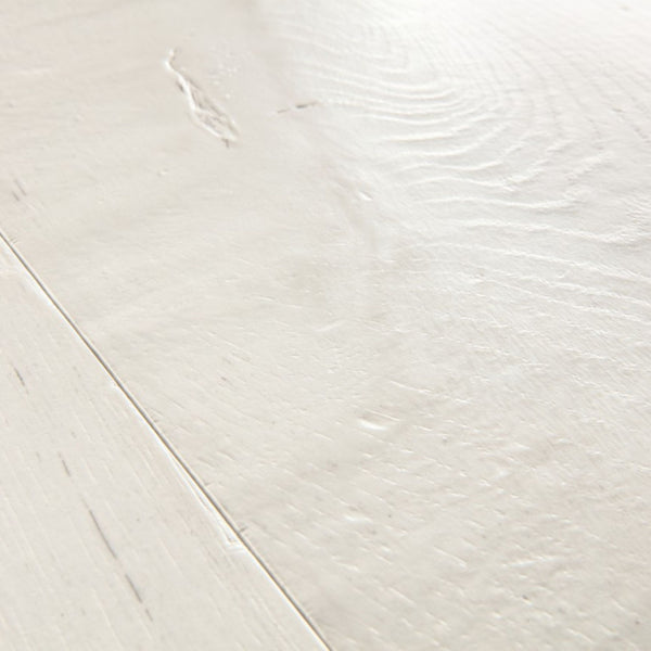 Pavimento in Laminato CAPTURE ROVERE TINTO BIANCO QUICK-STEP con tecnologia Scratch Guard, 100% impermeabile, posa Uniclic