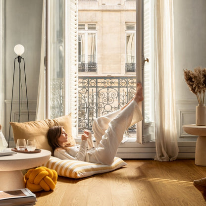 Pavimento in PARQUET CASCADA ROVERE TOFFEE EXTRA OPACO QUICK-STEP doghe larghe effetto legno pavimento impermeabile