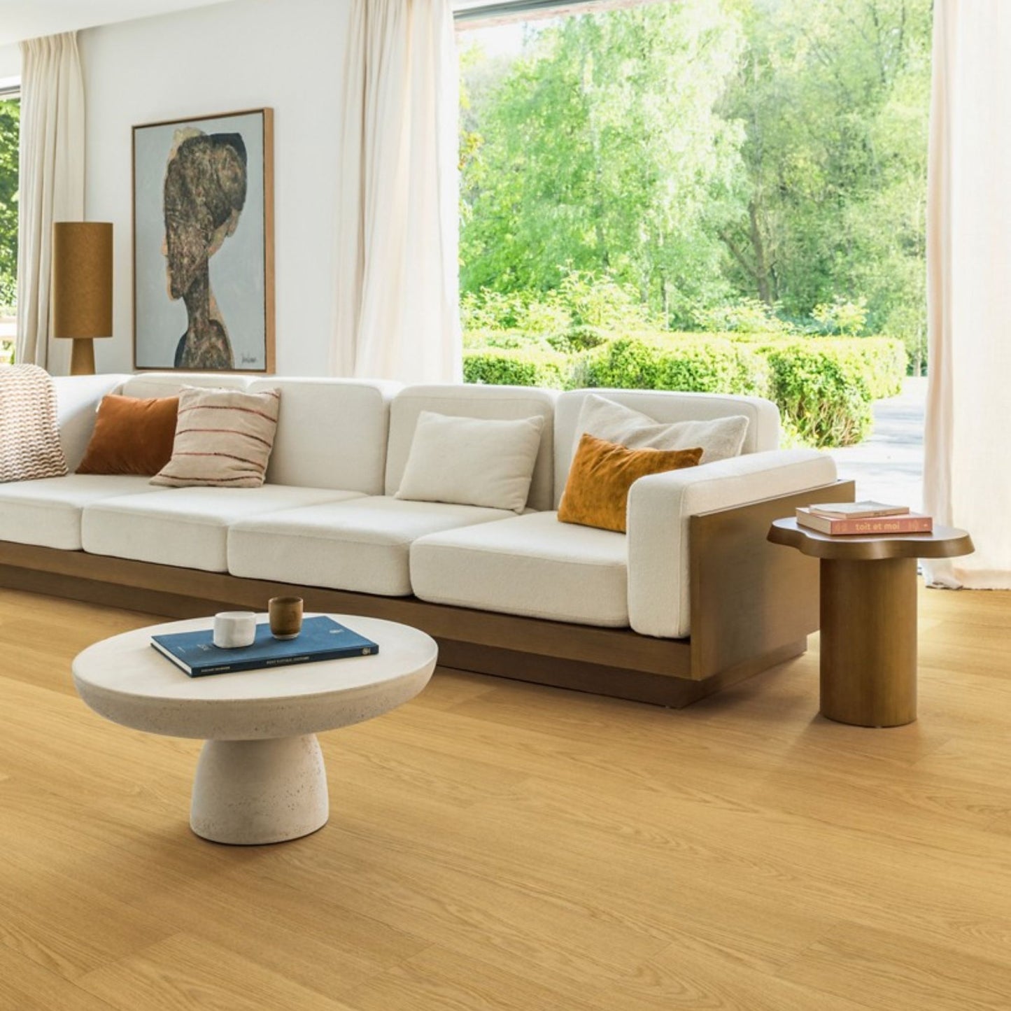Pavimento in Laminato CAPTURE ROVERE VERNICIATO NATURALE QUICK-STEP impermeabili al 100% con tecnologia Hydroseal e resa estetica effetto legno naturale