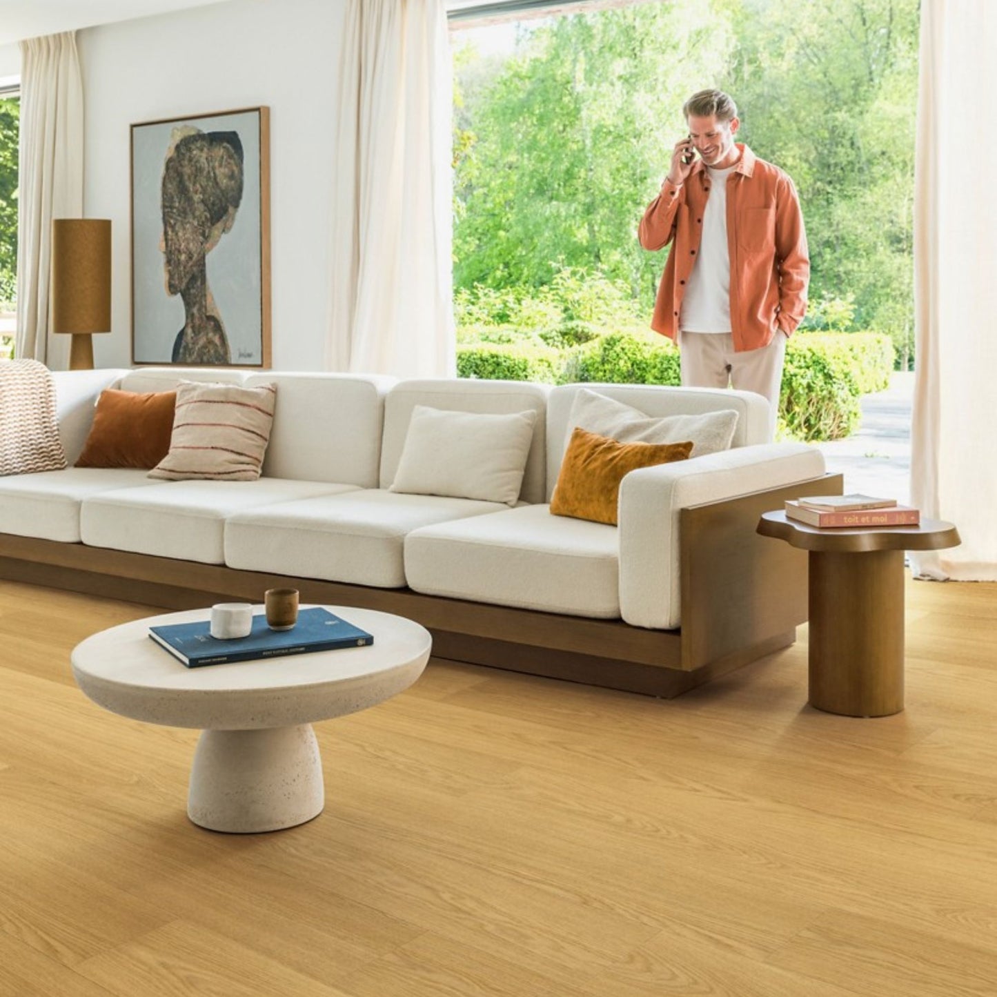 Pavimento in Laminato CAPTURE ROVERE VERNICIATO NATURALE QUICK-STEP impermeabili al 100% con tecnologia Hydroseal e resa estetica effetto legno naturale