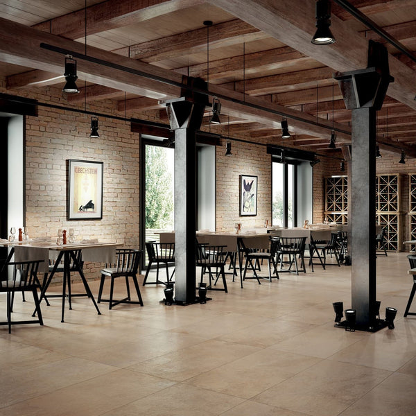 # ROYAL STONE - LA FABBRICA AVA gres effetto pietra dalla grana fine e regolare caldo e luminoso