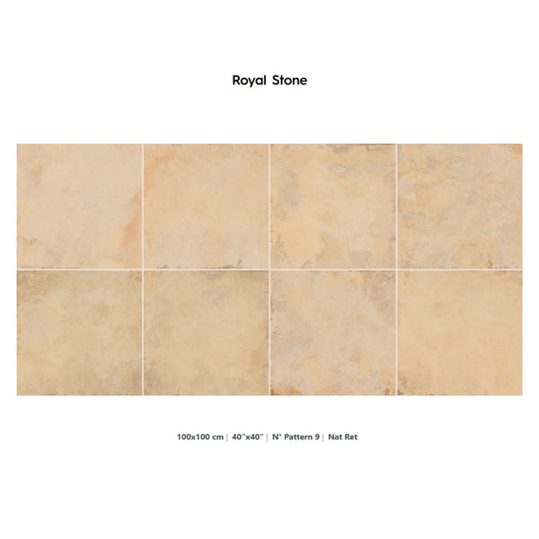 # ROYAL STONE - LA FABBRICA AVA gres effetto pietra dalla grana fine e regolare caldo e luminoso
