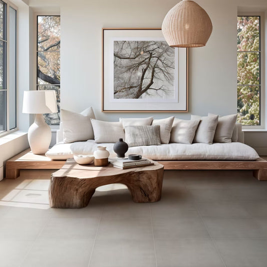 SIRIO SAVOIA ITALIA Piastrelle in gres porcellanato effetto cemento sofisticato in tonalità neutre per pavimenti e rivestimenti