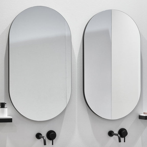 # SPECCHIO BAGNO OVALE OVAL con cornice laccata - CERAMICA CIELO Ideale come elemento singolo sopra il lavabo o in coppia per soluzioni doppie