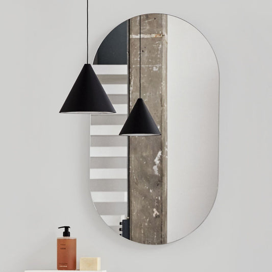 # SPECCHIO BAGNO OVALE OVAL con cornice laccata - CERAMICA CIELO Ideale come elemento singolo sopra il lavabo o in coppia per soluzioni doppie