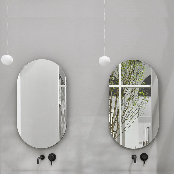 # SPECCHIO BAGNO OVALE OVAL con cornice laccata - CERAMICA CIELO Ideale come elemento singolo sopra il lavabo o in coppia per soluzioni doppie