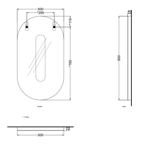 # SPECCHIO BAGNO OVALE OVAL con cornice laccata - CERAMICA CIELO Ideale come elemento singolo sopra il lavabo o in coppia per soluzioni doppie