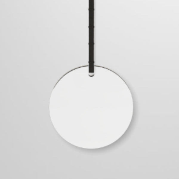 # SPECCHIO BAGNO ROTONDO ø60 con cinta in cuoio  - CERAMICA CIELO monofacciale o bifacciale oggetto d’arredo unico che unisce eleganza e funzionalità