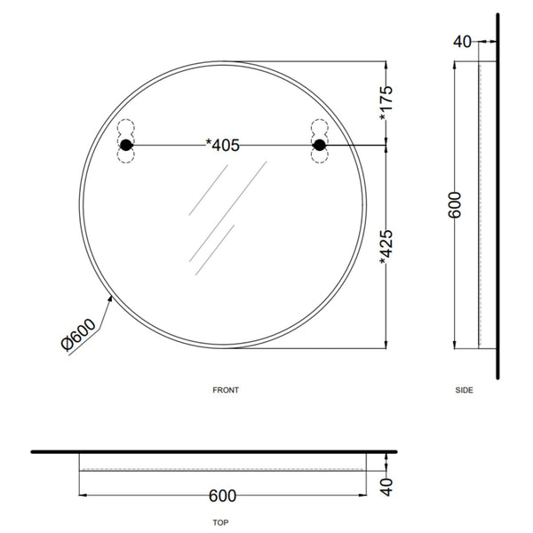 # SPECCHIO BAGNO TONDO ROUND con cornice laccata - CERAMICA CIELO perfetto per valorizzare ambienti bagno contemporanei o dal gusto raffinato