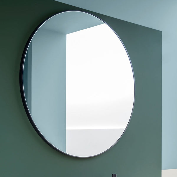 # SPECCHIO BAGNO TONDO ROUND con cornice laccata - CERAMICA CIELO perfetto per valorizzare ambienti bagno contemporanei o dal gusto raffinato