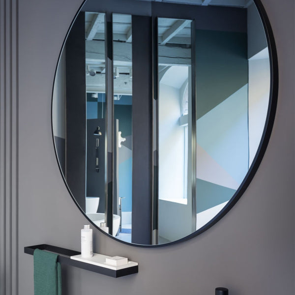 # SPECCHIO BAGNO TONDO ROUND con cornice laccata - CERAMICA CIELO perfetto per valorizzare ambienti bagno contemporanei o dal gusto raffinato