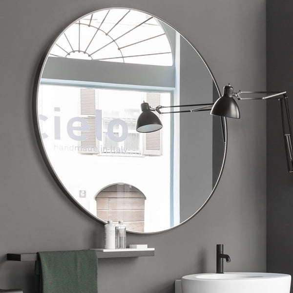 # SPECCHIO BAGNO TONDO ROUND con cornice laccata - CERAMICA CIELO perfetto per valorizzare ambienti bagno contemporanei o dal gusto raffinato