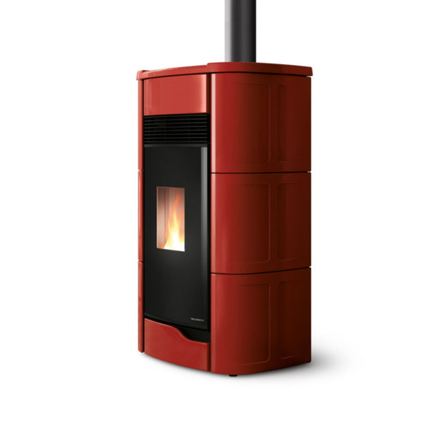 STUFA A PELLET Ecofire Anna US 12 Aria 12kW US PALAZZETTI aria ermetica con uscita fumi superiore, ventilazione regolabile, Zero Speed Fan, ceramica stondata, alto rendimento