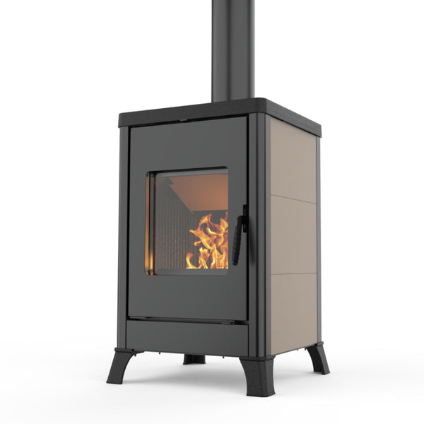STUFA A LEGNA DOROTEA METALLO Aria irraggiamento 10kW A+ PALAZZETTI con design tradizionale, top e piedi in ghisa e riscaldamento domestico per ambienti residenziali