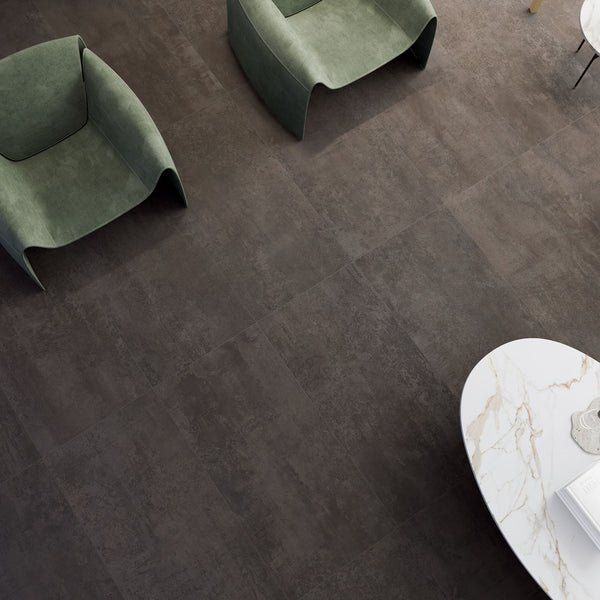 # STEEL Gres effetto acciaio satinato - TAGINA reinterpreta le lamiere metalliche in una chiave innovativa e raffinata