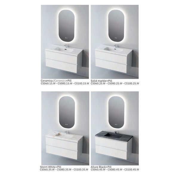 # MOBILE SOSPESO CONTRACT STEP BIANCO 60Cm - NOFER mobile con 2 cassetti