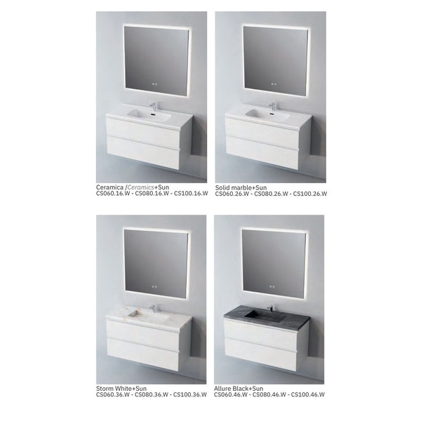 # MOBILE SOSPESO CONTRACT STEP BIANCO 60Cm - NOFER mobile con 2 cassetti