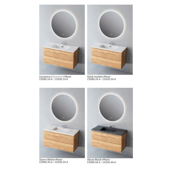 # MOBILE SOSPESO CONTRACT STEP LEGNO LAMINATO SAND 100Cm - NOFER mobile con 2 cassetti