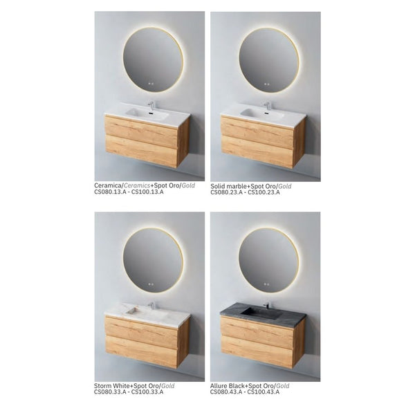 # MOBILE SOSPESO CONTRACT STEP LEGNO LAMINATO SAND 80Cm - NOFER mobile con 2 cassetti