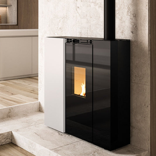 STUFA A PELLET TIFFANY IDRO US 21 Acqua 21kW A++ PALAZZETTI doppio vetro autopulente e sistema idraulico integrato per riscaldamento ad acqua