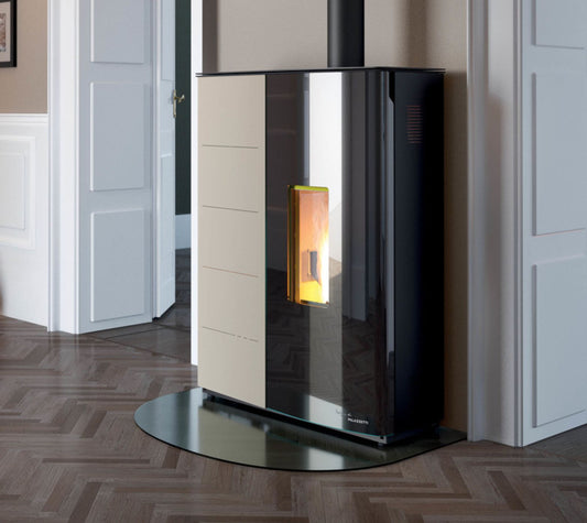 STUFA A PELLET ECOFIRE TWIGGY 10 Aria Canalizzabile 10kW A+ PALAZZETTI aria salvaspazio ermetica con uscita fumi superiore coassiale e ventilazione Zero Speed Fan
