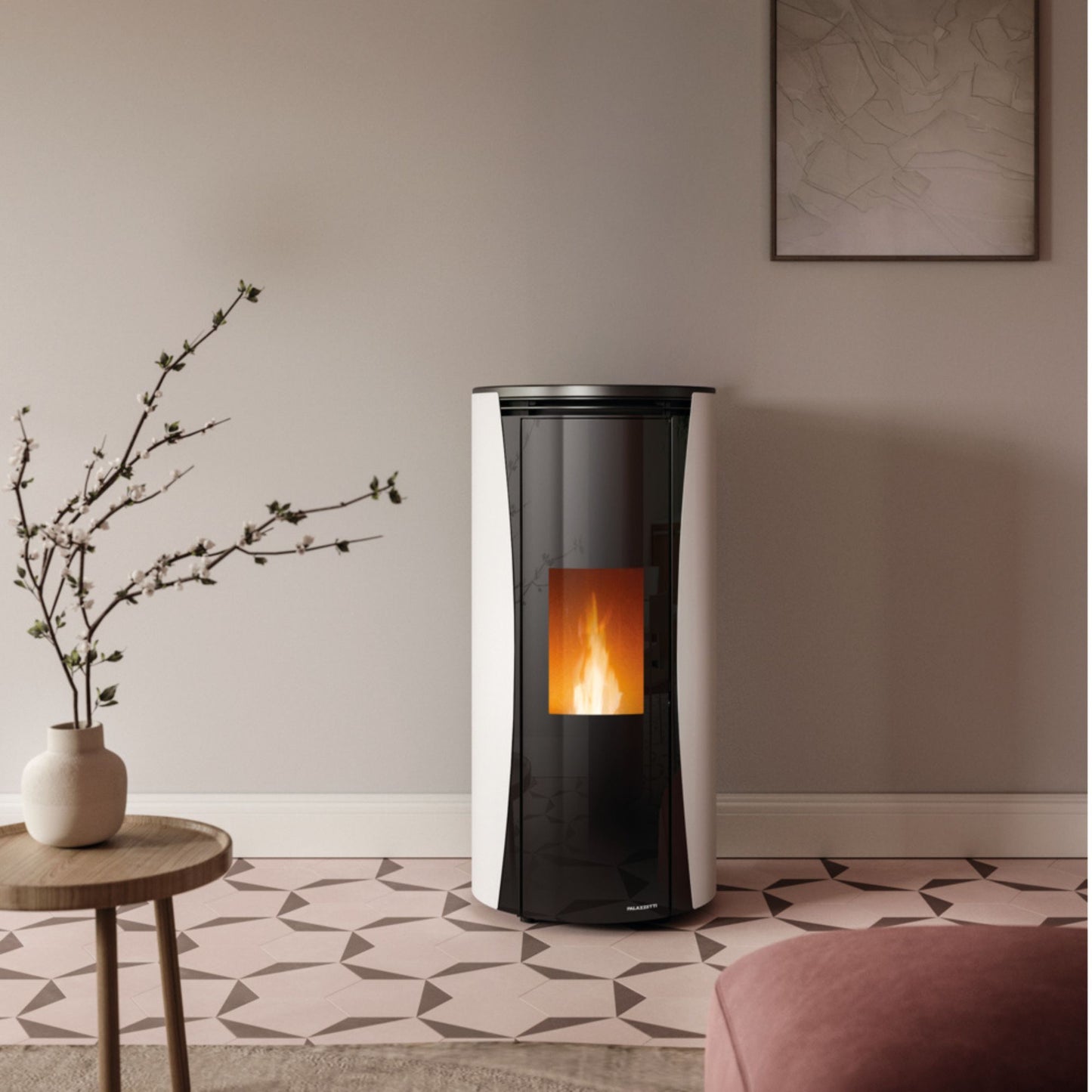 STUFA A PELLET ECOFIRE VIVI 9 Aria Ventilata 9kW A+ PALAZZETTI braciere autopulente e dal sistema di combustione completa