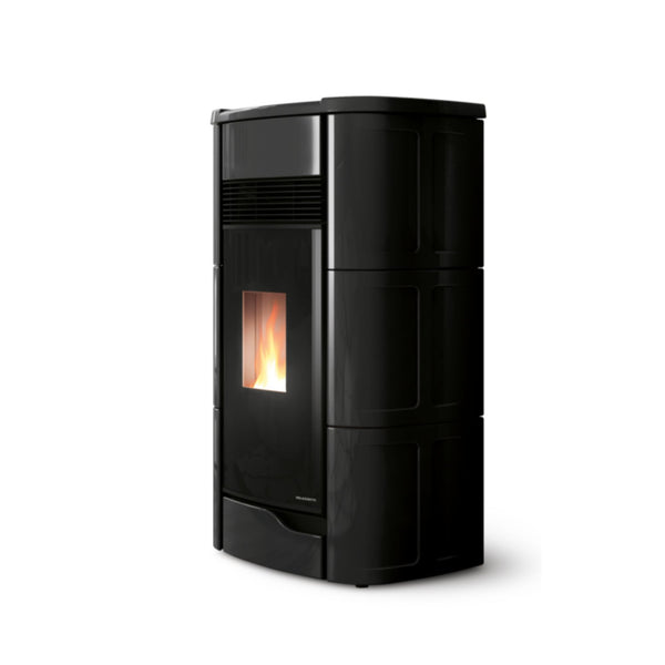 STUFA A PELLET Ecofire Anna 12 Aria 12kW PALAZZETTI ermetica ceramica ventilata zero speed fan braciere ghisa aria calda a+
