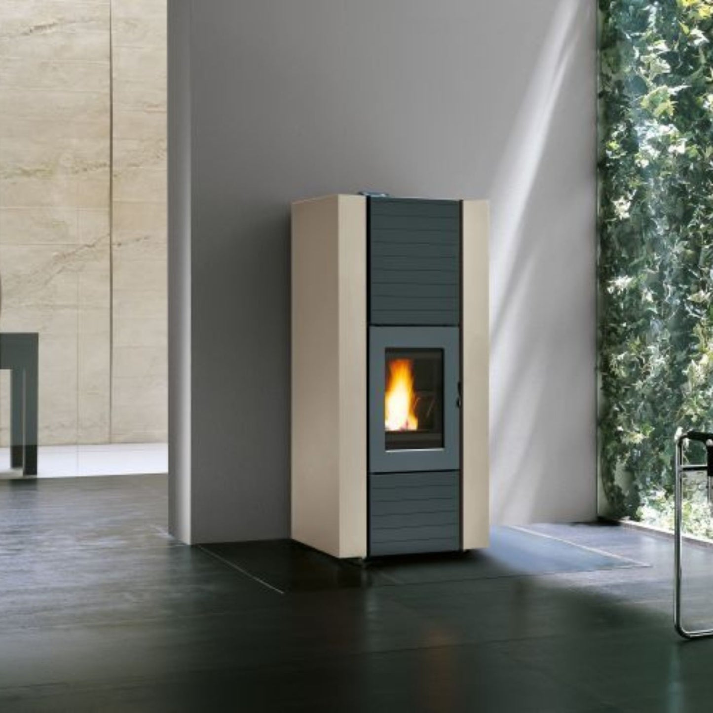 STUFA A PELLET Ecofire Martina Idro Lux 13 acqua PALAZZETTI ad alta efficienza con acqua calda, autopulizia, vetro ceramico