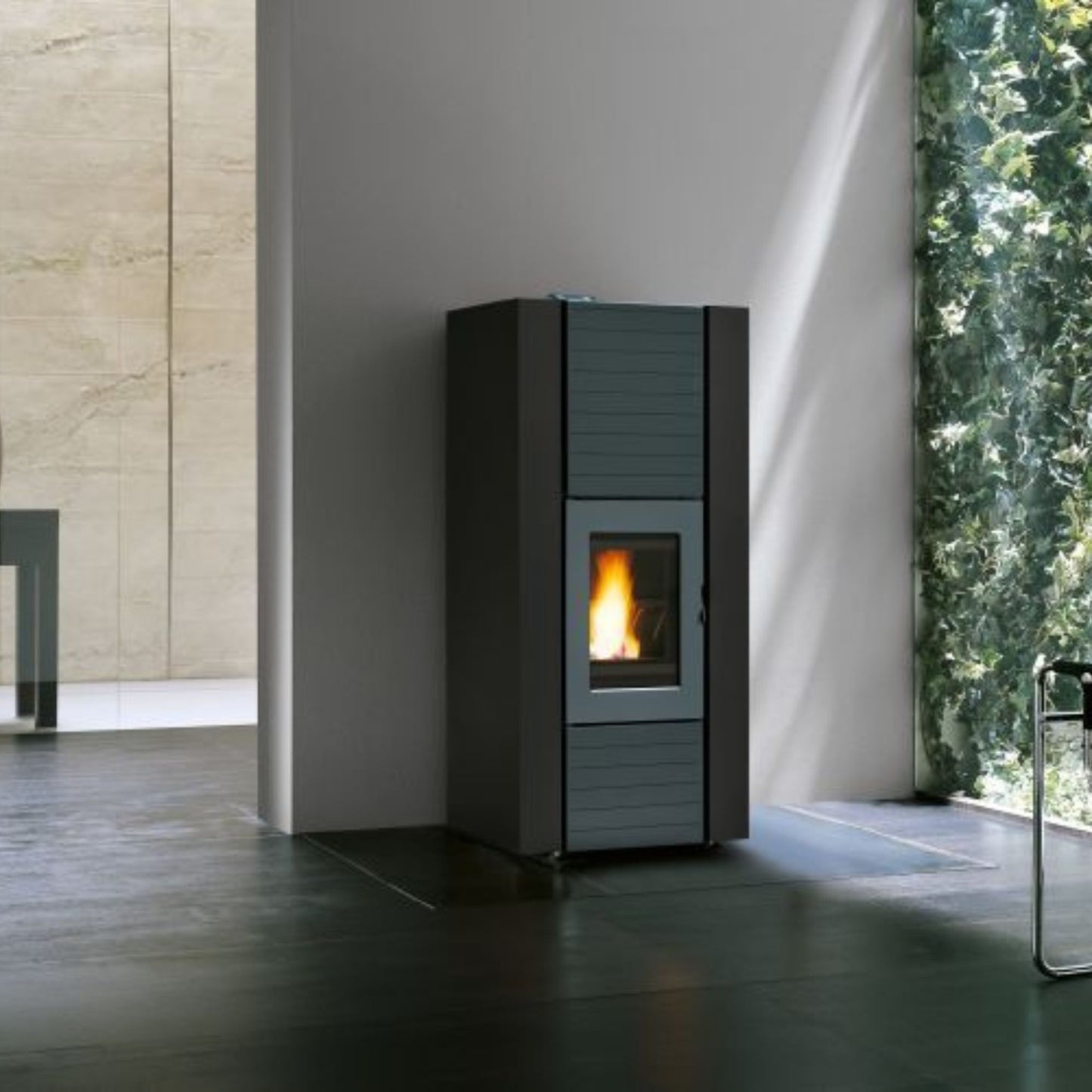 STUFA A PELLET Ecofire Martina Idro Lux 13 acqua PALAZZETTI ad alta efficienza con acqua calda, autopulizia, vetro ceramico