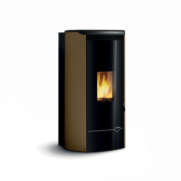 STUFA A PELLET Ecofire Jackie Idro 20 acqua e aria 20kw PALAZZETTI ventilata ermetica top ghisa acciaio autopulente combustione totale acqua aria