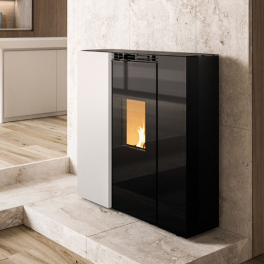 STUFA A PELLET TIFFANY IDRO 21 Acqua 21kW A++ PALAZZETTI vetro autopulente e sistema idraulico integrato per riscaldamento ad acqua