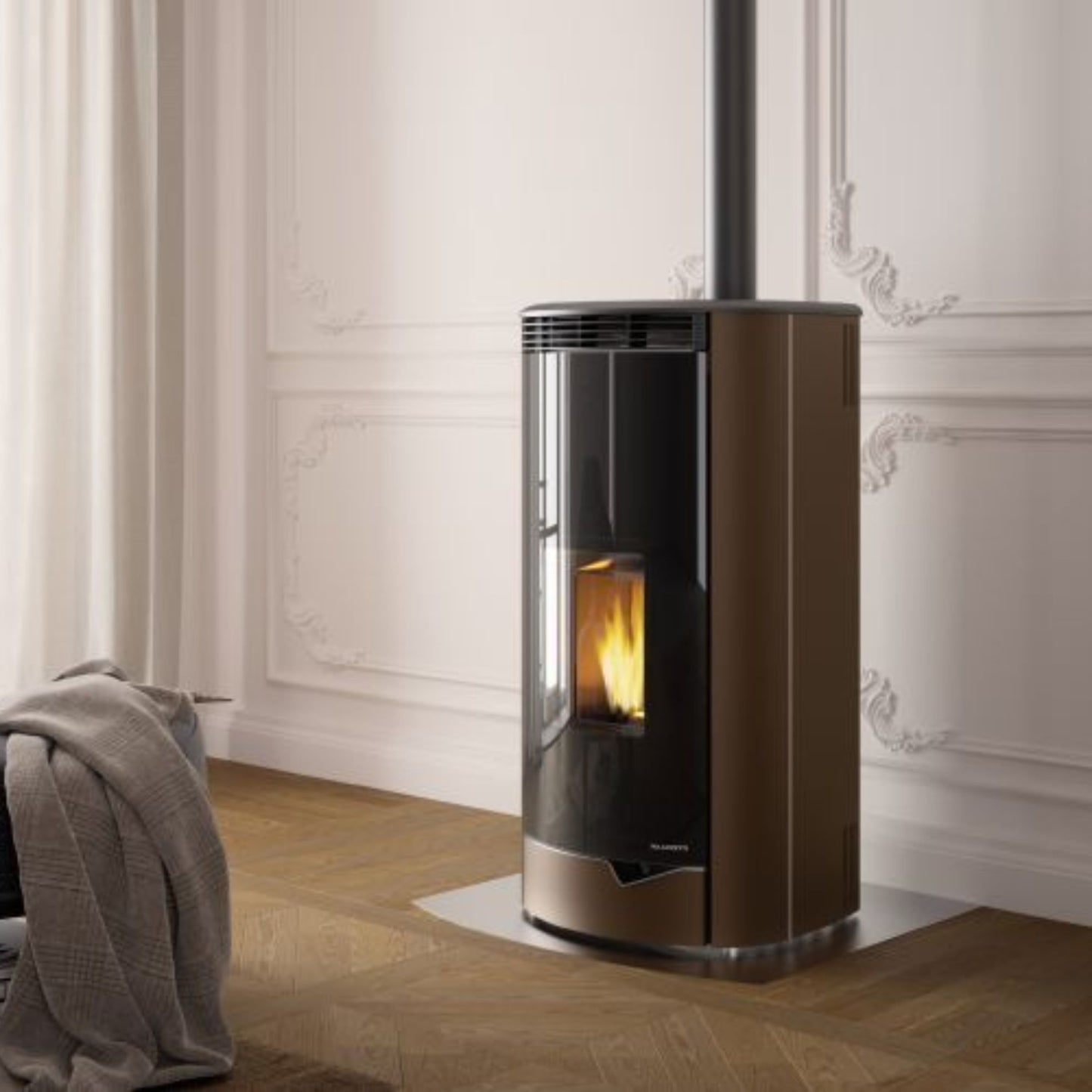 STUFA A PELLET ECOFIRE MARIANNE 9 Pro2 Aria Ventilata 9kW A+ PALAZZETTI ermetica coassiale in pietra ollare con ventilazione indipendente
