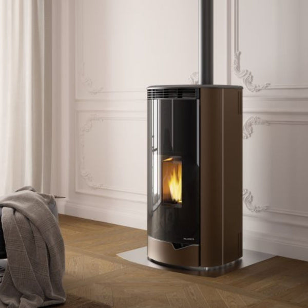 STUFA A PELLET ECOFIRE MARIANNE 9 Pro2 Aria Ventilata 9kW A+ PALAZZETTI ermetica coassiale in pietra ollare con ventilazione indipendente