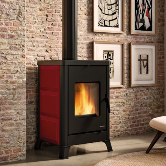 STUFA A LEGNA DOROTEA METALLO Aria irraggiamento 10kW A+ PALAZZETTI con design tradizionale, top e piedi in ghisa e riscaldamento domestico per ambienti residenziali