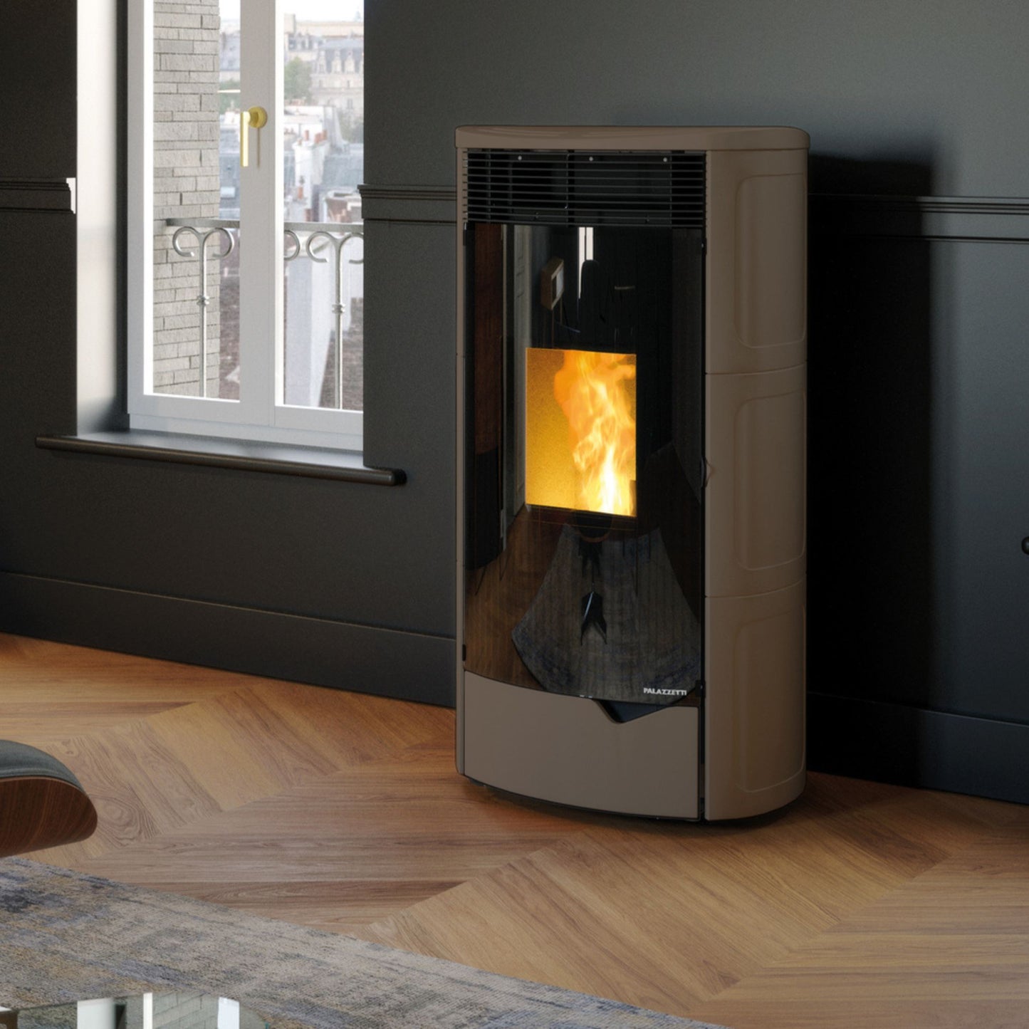 STUFA A PELLET ECOFIRE NADINE TC 9 Pro2 Aria Ventilata 9kW A+ PALAZZETTI riscaldamento ad alte prestazioni, progettata per garantire efficienza