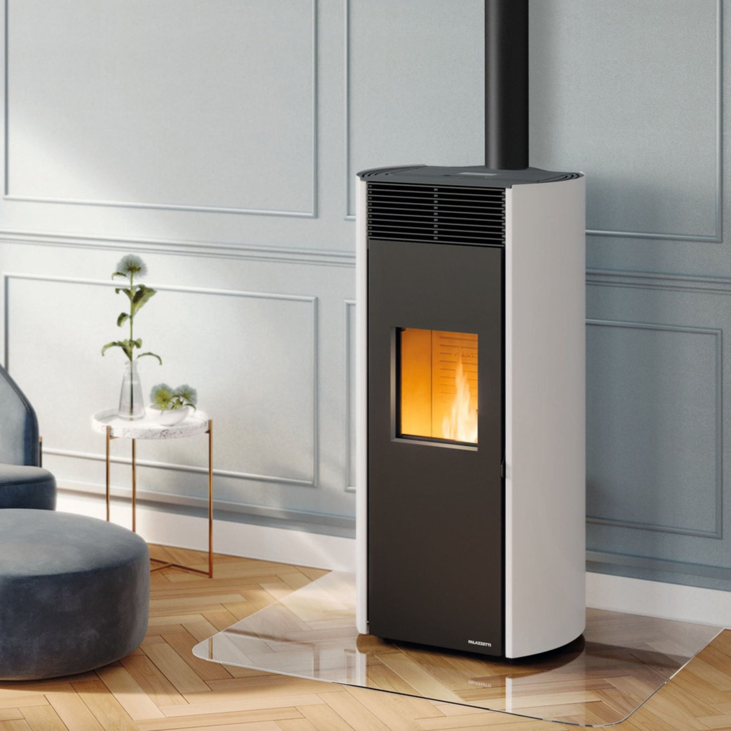 STUFA A PELLET CLELIA TC 12 US aria canalizzabile 12kW PALAZZETTI ermetica braciere t3 alta efficienza 5 stelle