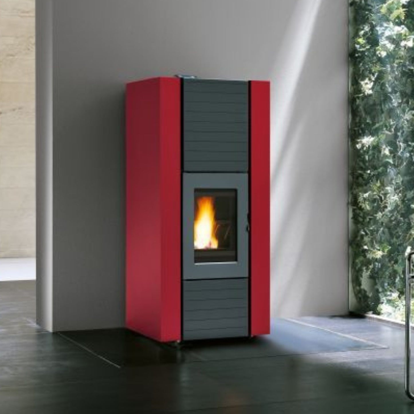 STUFA A PELLET ECOFIRE MARTINA IDRO LUX 13 Acqua 13kW A++ PALAZZETTI pannello digitale touch e gestione completa per riscaldamento idrico efficiente